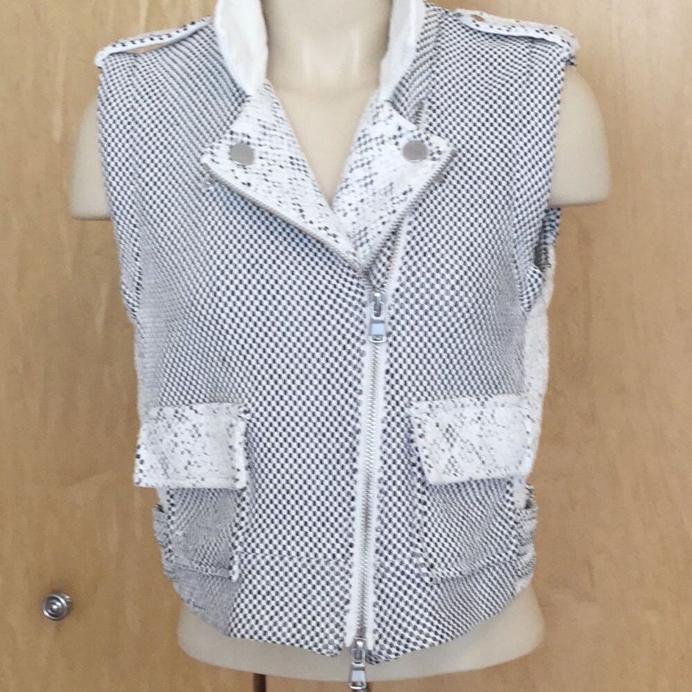 Rebecca Tweed Honeycomb LeatherTrim Moto V… - Picture 2 of 9